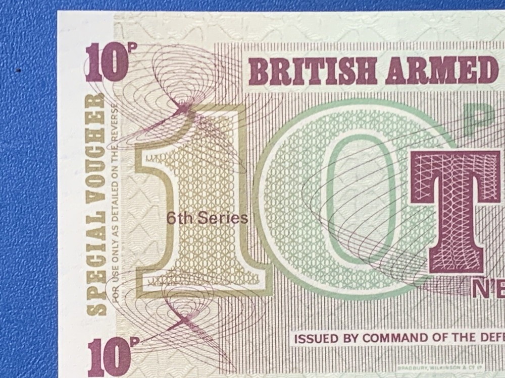 BRITAIN. COLD WAR 10p ARMED FORCES SPECIAL VOUCHER. ISSUED 1972 -:- UNCIRCULATED