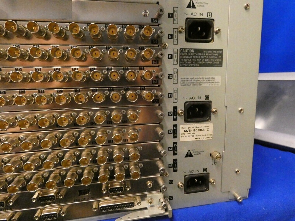 Sony MVS-8000 4M/E, 68input, 48 output Switcher w/ Aux panel & Menu Panel