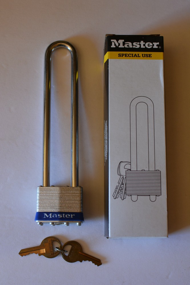 Master Lock 1LN Padlock Long Shackle 5 3/4"
