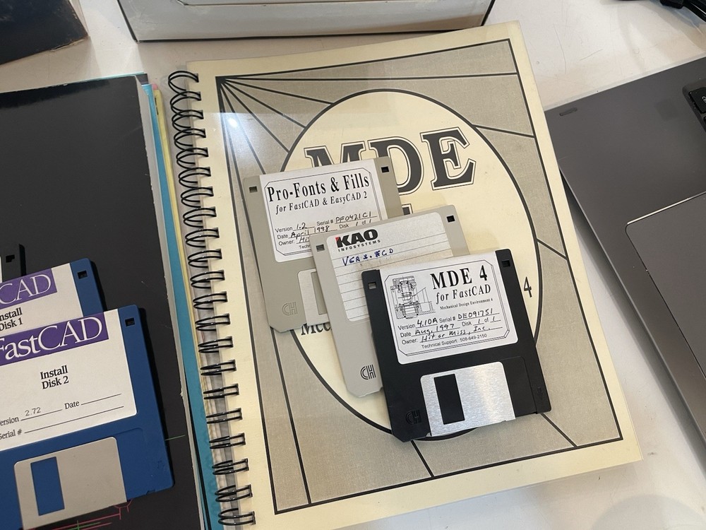 Vintage FastCAD Software 3.5” Floppies IBM PC Compatible