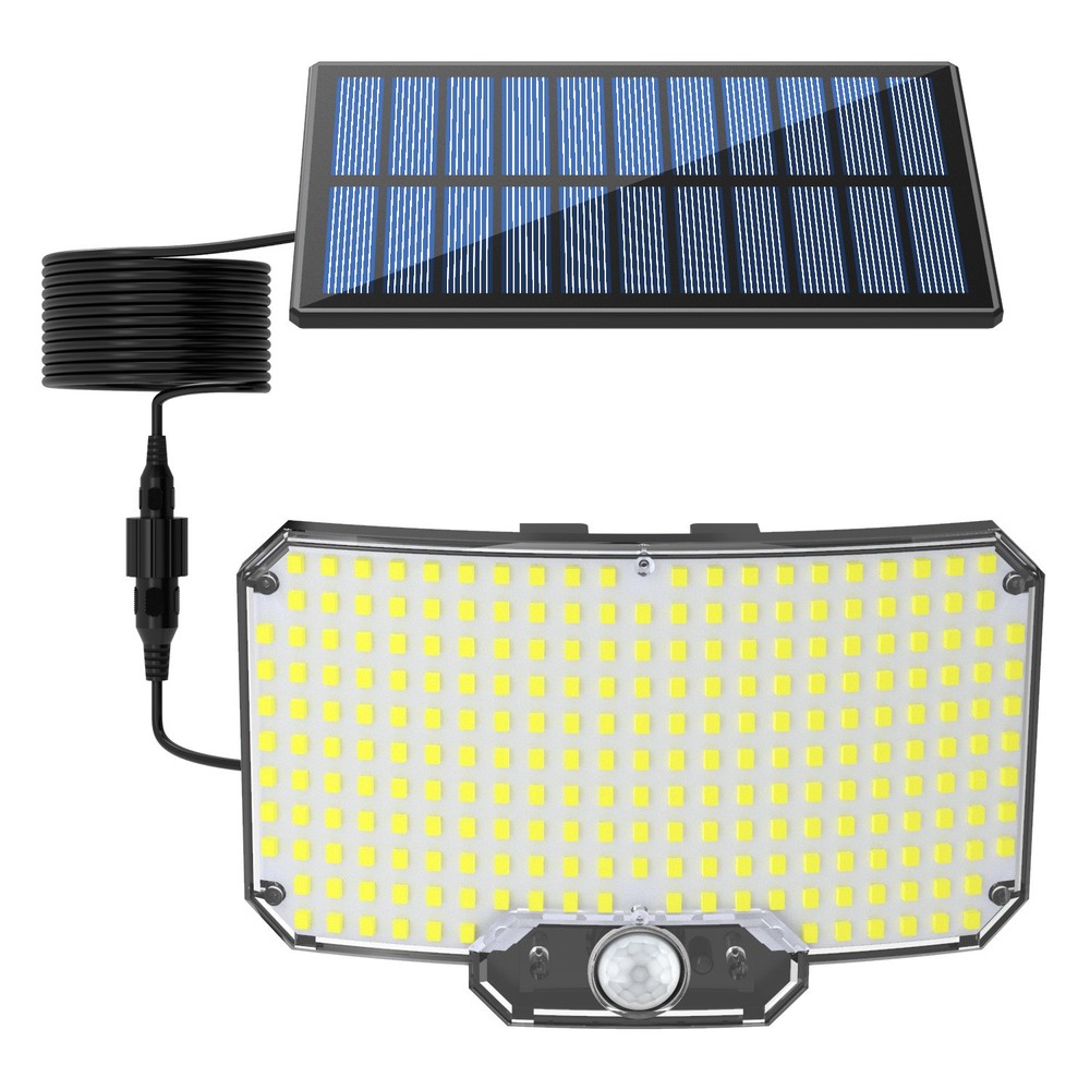 Solar Powered Split Wall Lantern - Remote Control Motion Sensor Outdoor