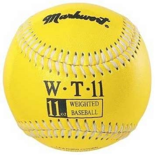 11 oz Ounce Weighted Strength TRAINING Ball Pitcher Pitching BASEBALL Yellow