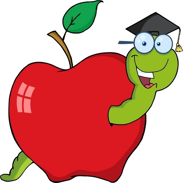 30 Custom Graduate Worm in Apple Personalized Address Labels