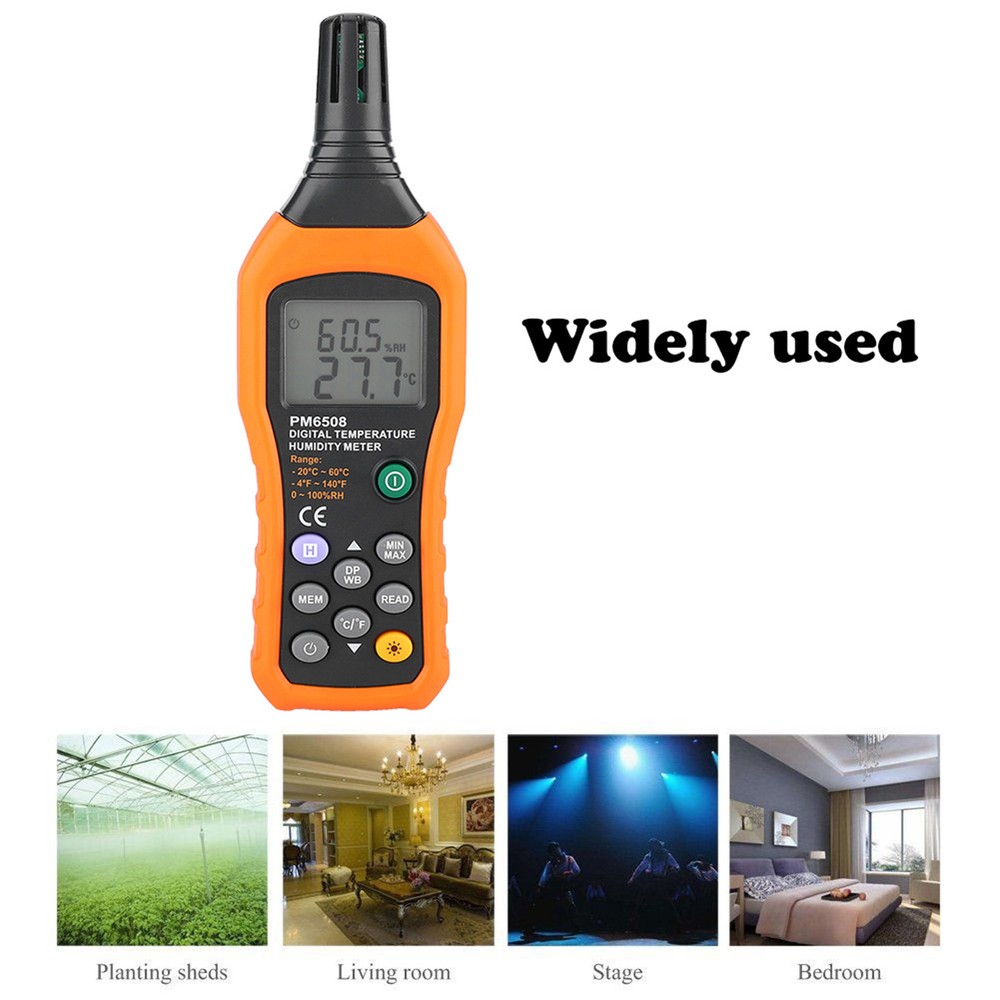 Pm6508 Professional Digital Display High Accuracy Temperature and Humidity Meter