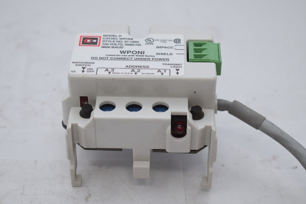 Eaton WPONI Freedom NEMA network interface module, 9600 baud 97-1893 Model D 120