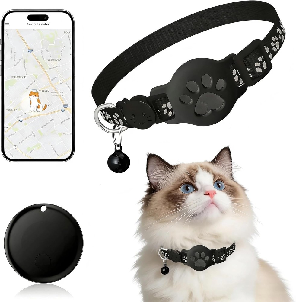 Smart GPS Cat Tracker - Lightweight, Waterproof Collar Compatible with Android