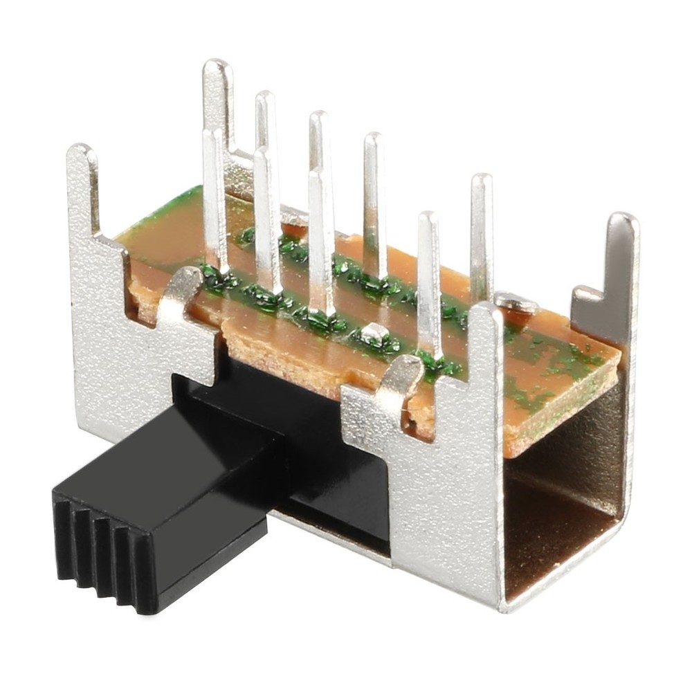 20Pcs 6mm Horizontal Slide Switch DP3T 2P3T 8 Terminals PCB Panel Latching