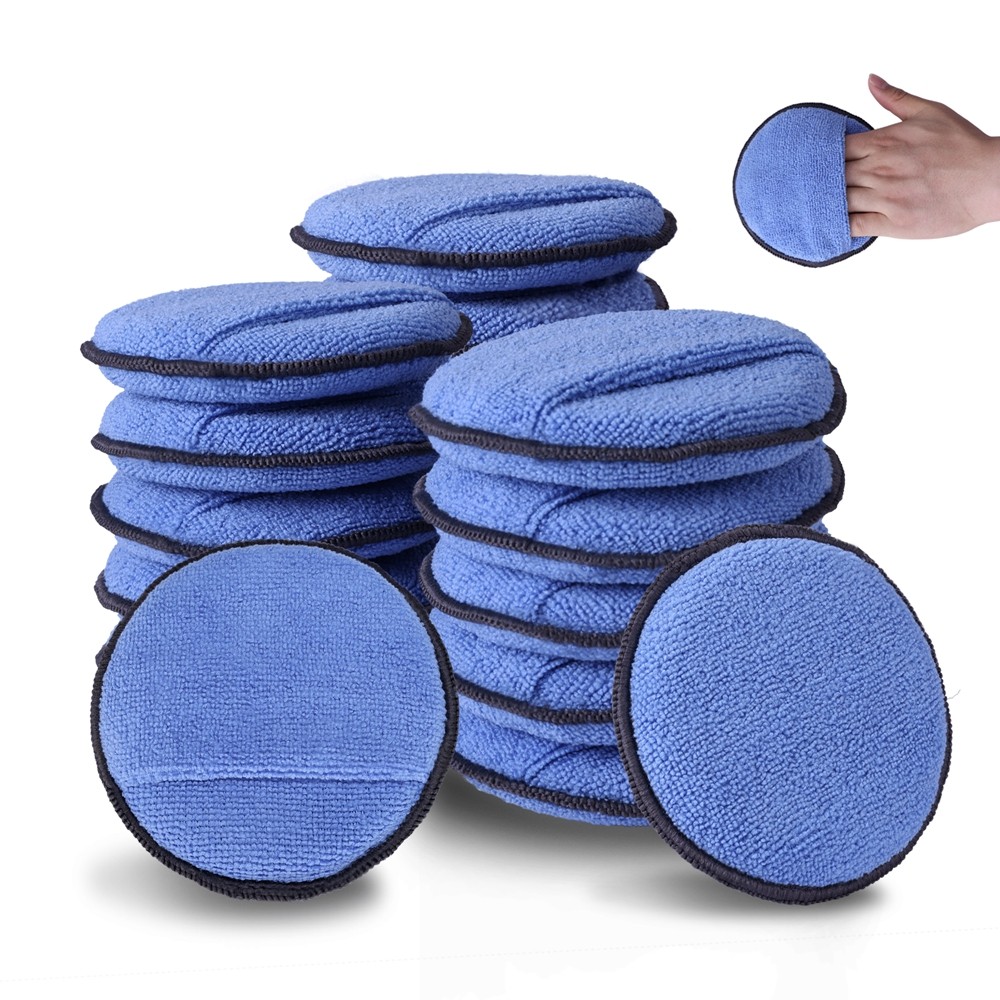 WORKPRO 18PC Car Wax Applicator Pad Microfiber Soft Foam Detailing Polishing Pad