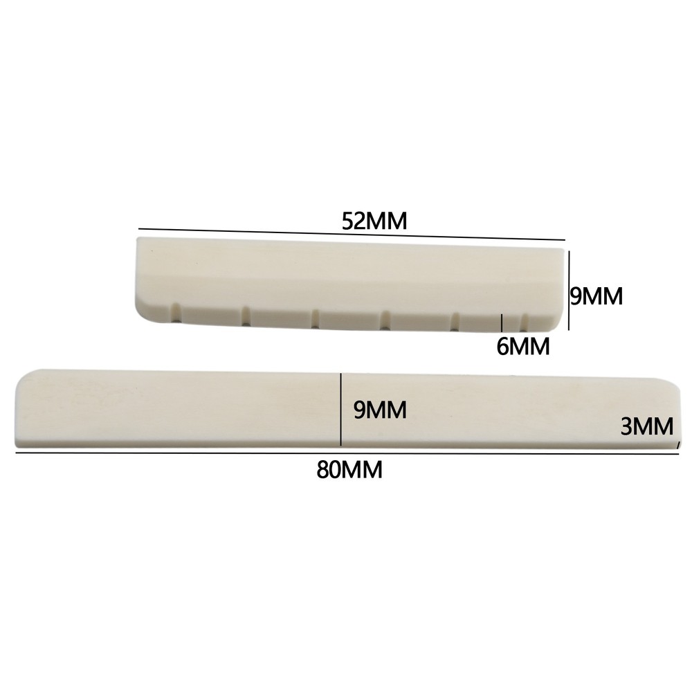 Real Bone Guitar Nut 80mm Bone Classical Guitar Guitar Saddle Replacement