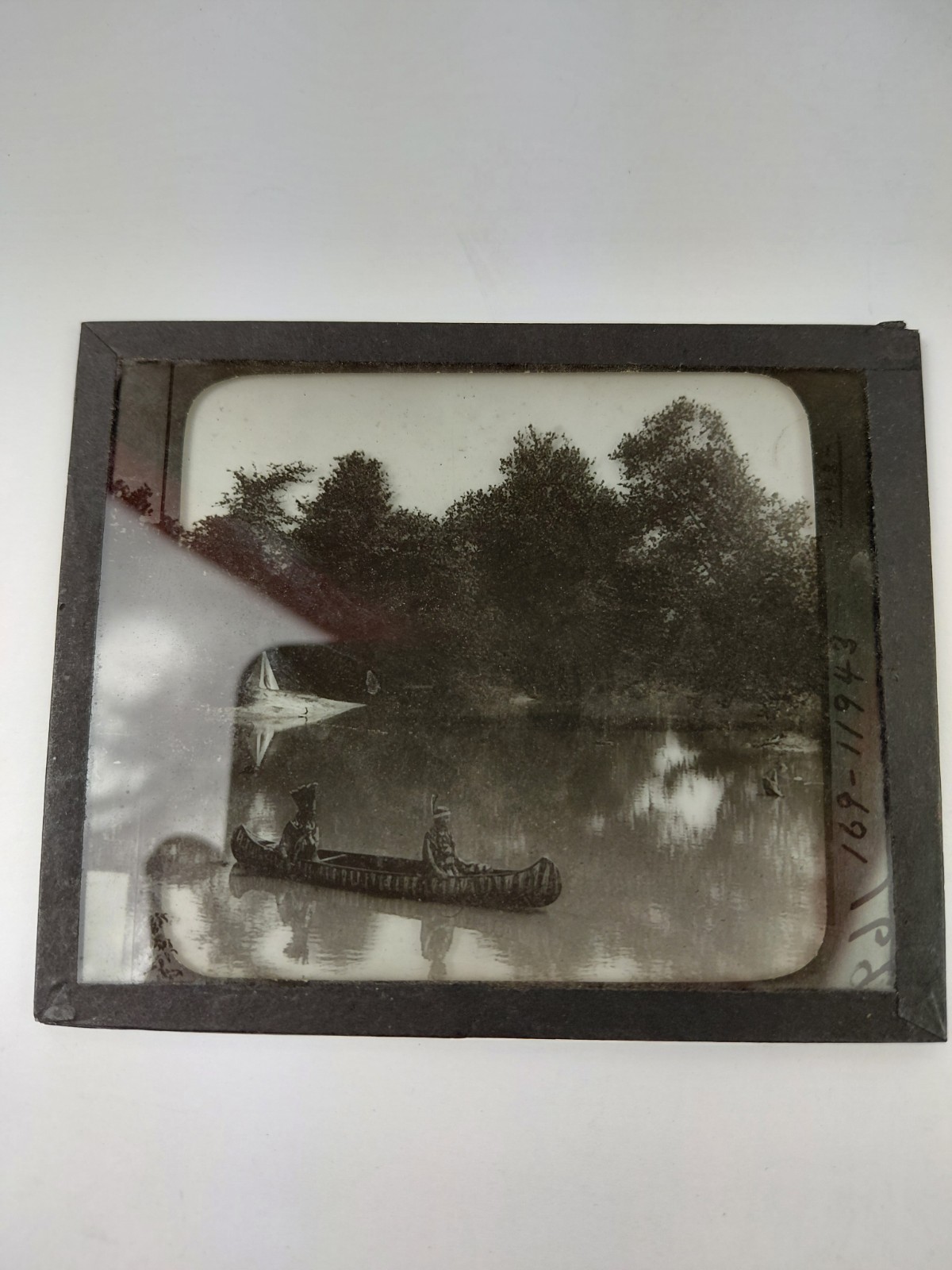 Magic Lantern Glass Slide Photo Keystone P169 Hiawatha
