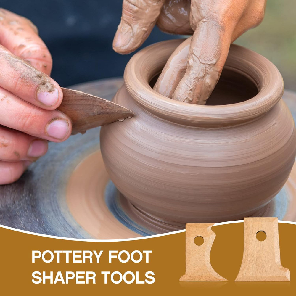 7 Pcs Pottery Tools Pottery Foot Shaper Trimming Tools Profile Rib Bundle Foo...