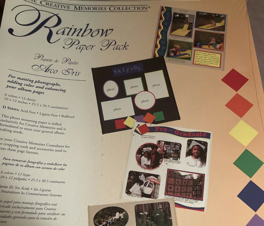 Creative Memories Rainbow Paper Pack