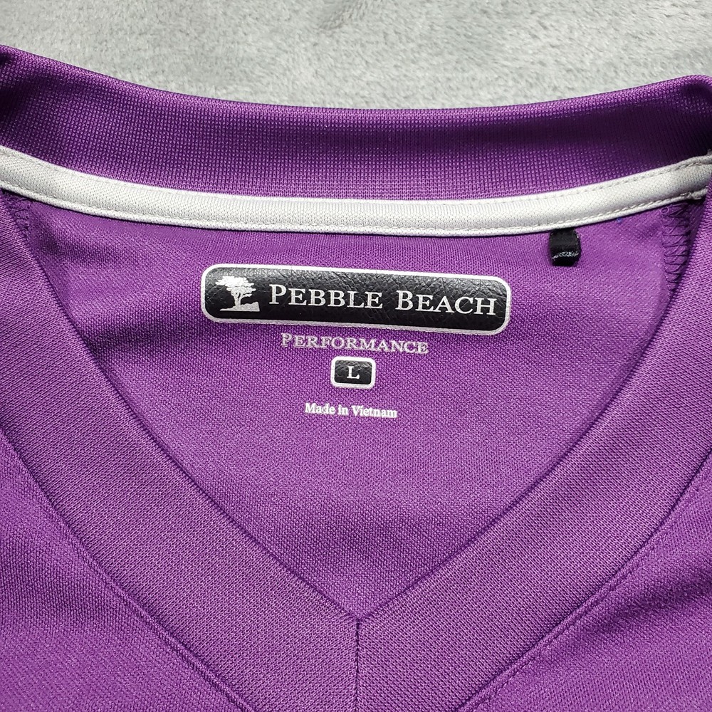 Pebble Beach Performance Golf Pullover Vest Purple Men Sz L