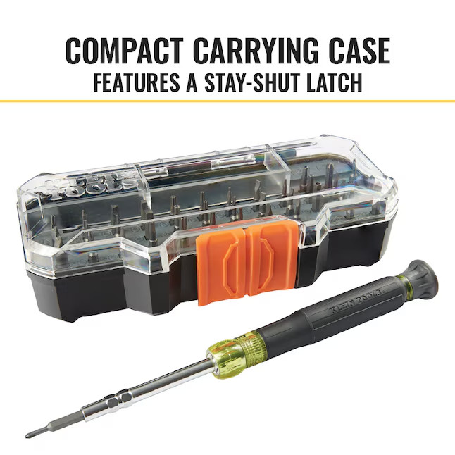 Klein Tools 32717, All-in-1 Precision Screwdriver Set with Case