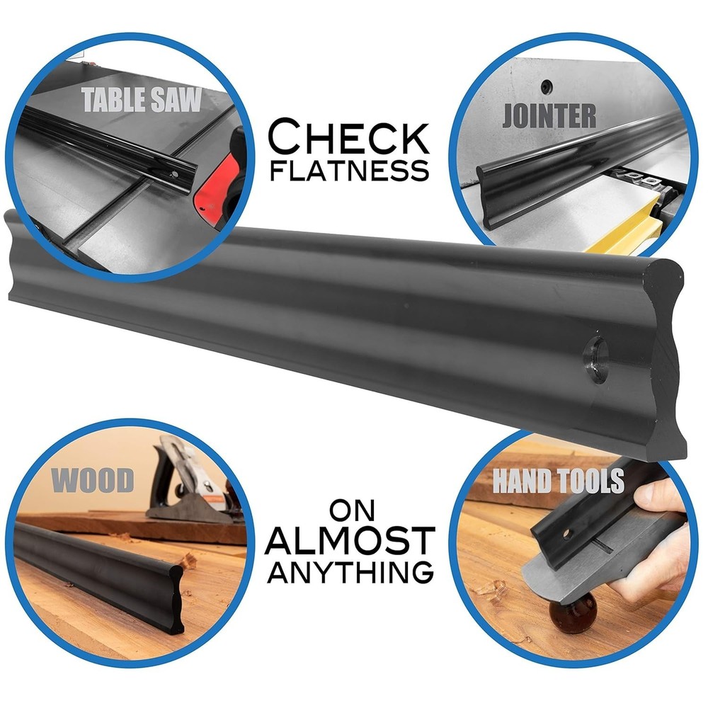 Fulton 38" Anodized Aluminum Straight Edge Tool with .002 Tolerance Precision Ed