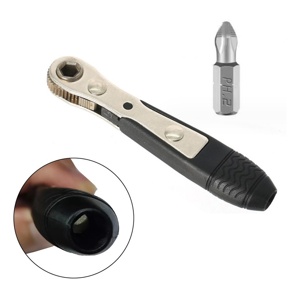 1/4 Screwdriver Rod Adjustable Fast Ratchet Wrench Quick Socket Wrench Tools