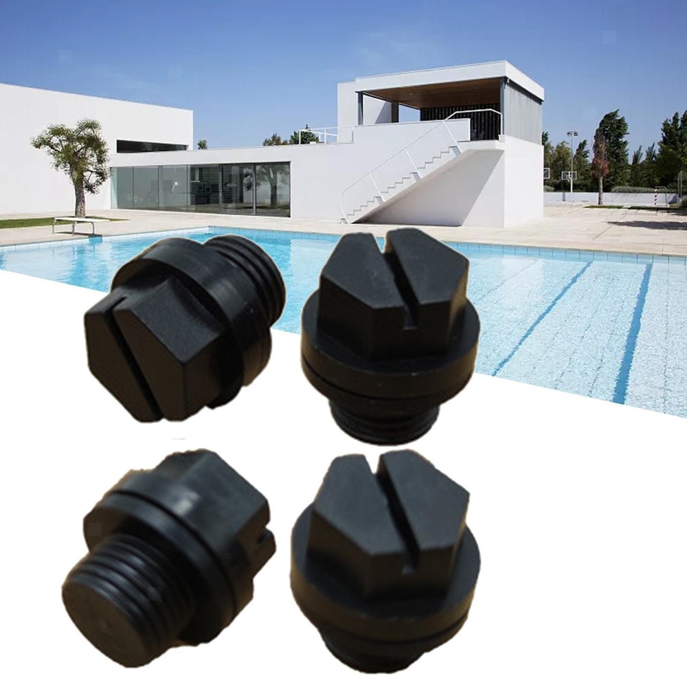 Threaded Pool Return Plug Drain Caps 1/4'' Pool Drains for Outdoor above