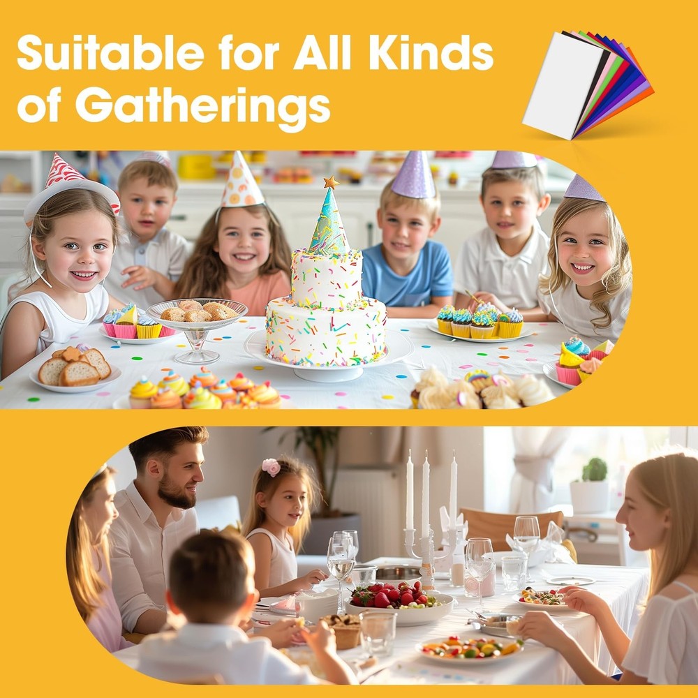 White Plastic Table Cloth - 30 Pack 54" × 108" Rectangle Disposable Tablecl