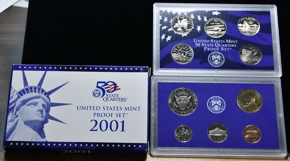 2001-S U.S. Mint Proof Set 10 Coins - Pristine Hand Picked Set