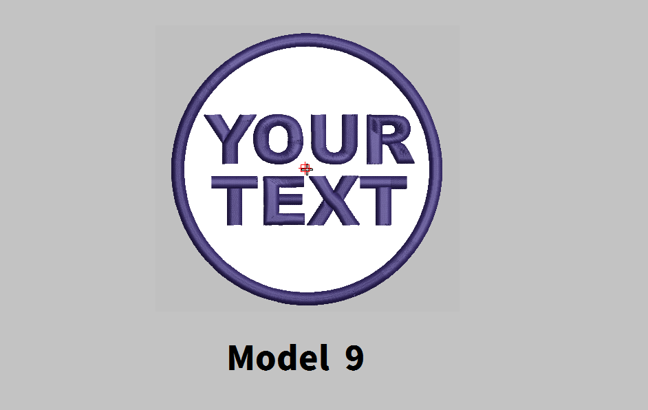 Custom Embroidery 3" Round Patch Biker Embroidered two lines text sew on