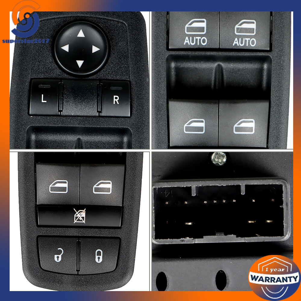 Left Window Control Switch Driver Side Power For 2011-2016 2017 Dodge 4-Door