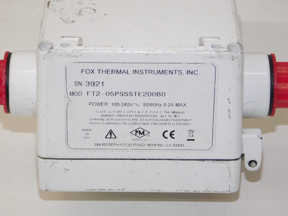 Fox Thermal Instruments FT2 Gas Mass Flowmeter Temperature Transmitter Unit USA