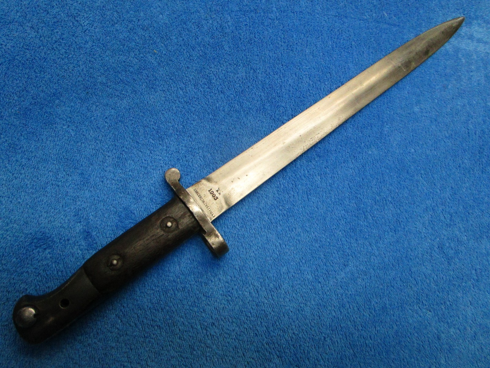 RARE ORIGINAL WW1 M1903 SMLE BRITISH BAYONET MADE BY SANDERSON SHEFFIELD