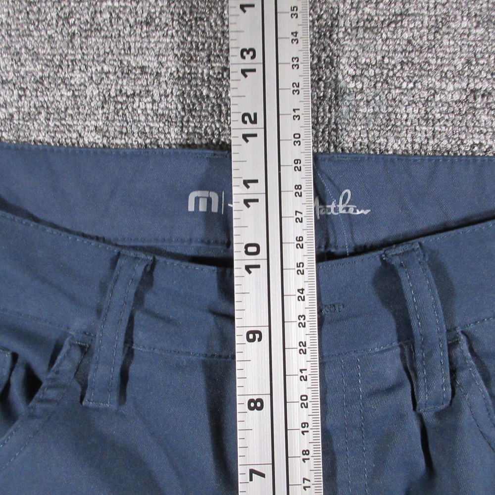 TravisMathew Pants Mens 32 Blue Golf Performance Stretch Flat Front Polyester