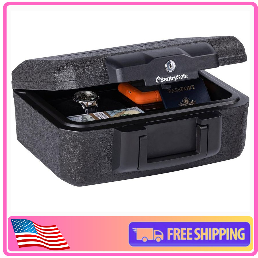 SentrySafe Fireproof Money Safe with Key Lock and Portable Handle
