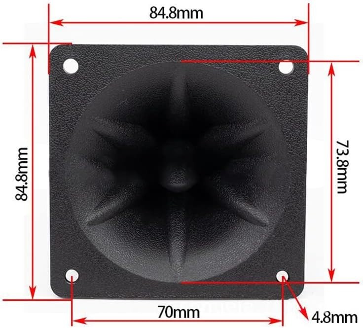2 Pack Component Square Tweeter 3.25" x 3.25" Piezo Horn Element DJ Speaker L...