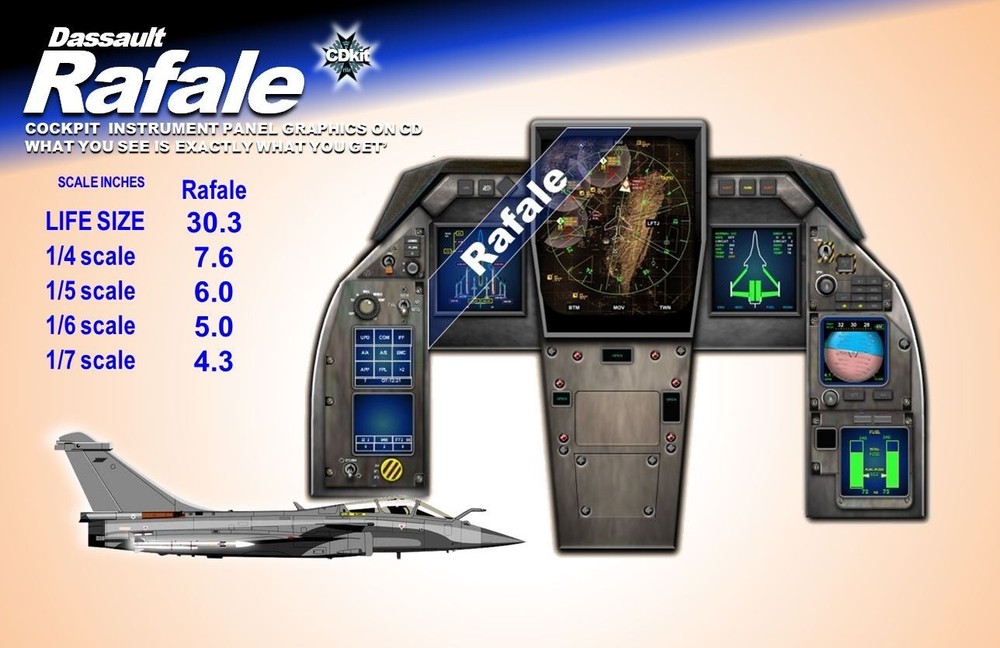 DASSAULT RAFALE  COCKPIT instrument panel CDkit