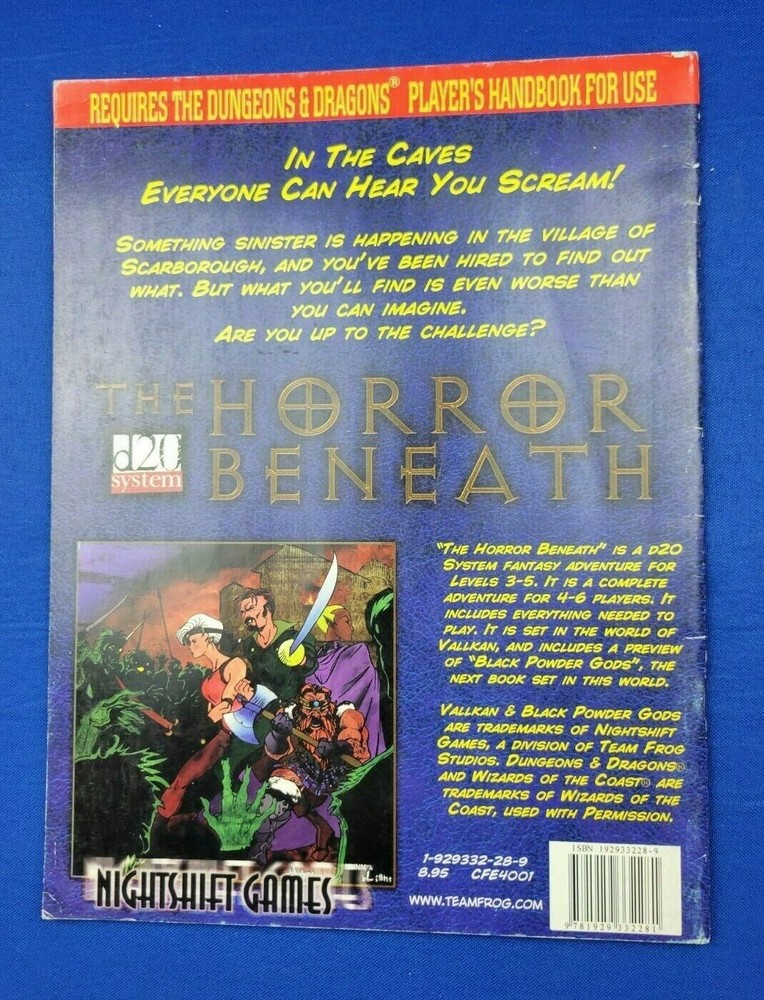 The Horror Beneath - Nightshift Games - D20 - Adventure Module