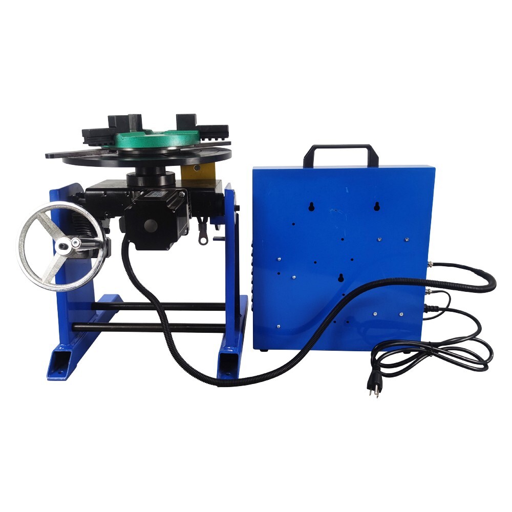 110V PLC Controller 50KG Class Welding Positioner Turntable with 200MM Chuck
