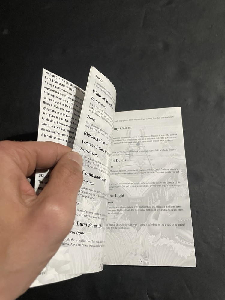 bible game ps2 Manual Only