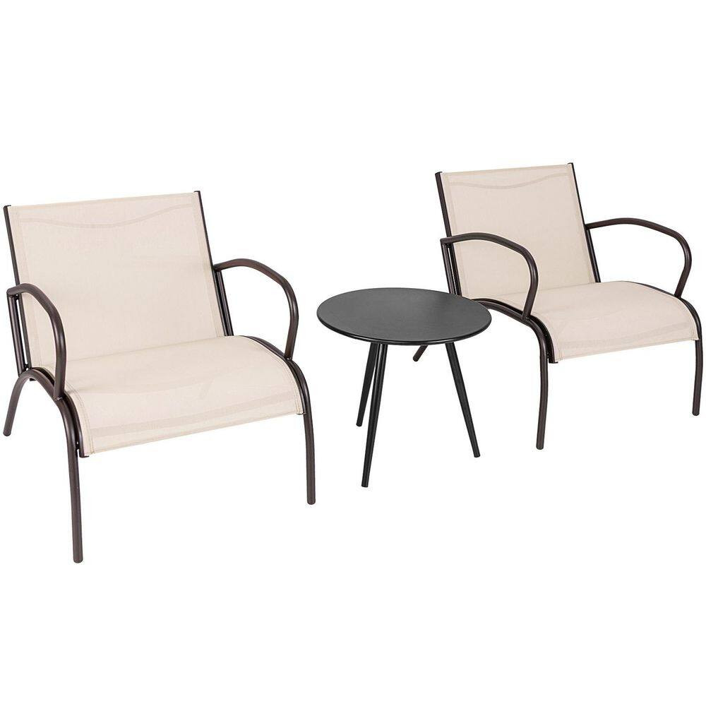 3 Piece Metal Patio Conversation Seating Set