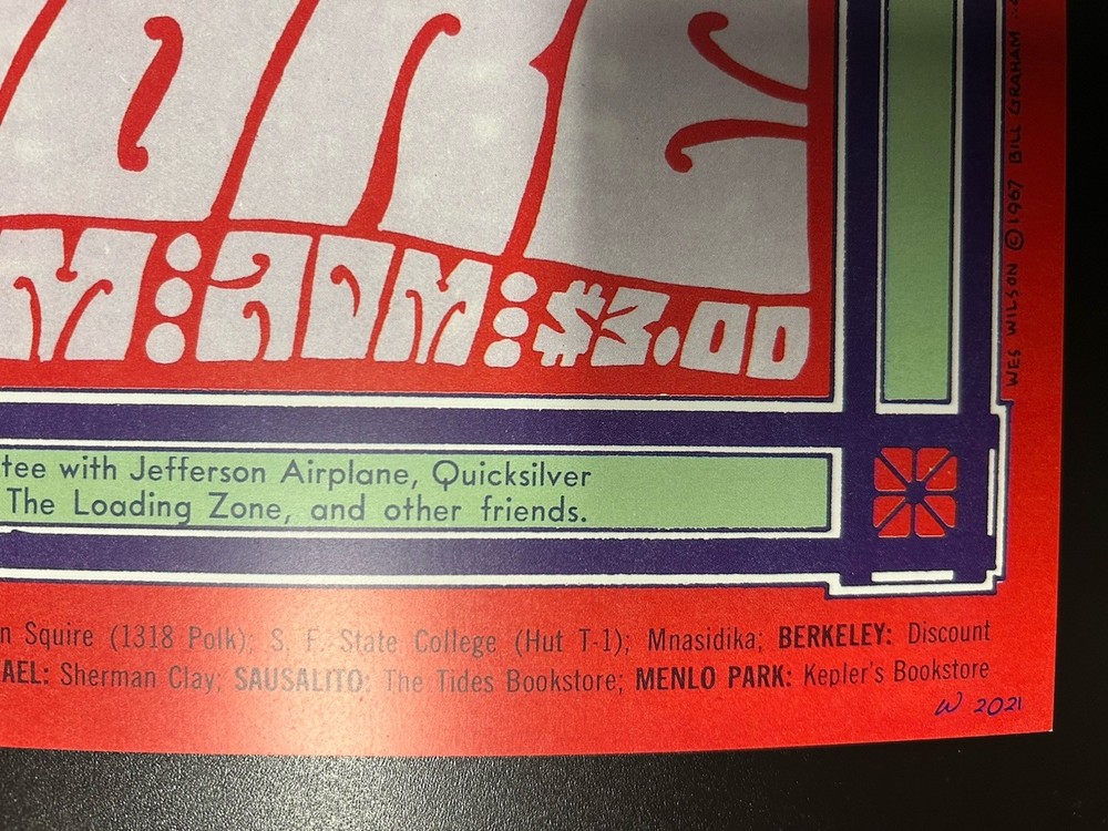 2021-(2)-FILLMORE BG-48-RE-PRINT VARIANT POSTERS-JEFFERSON AIRPLANE/QMS-W.WILSON