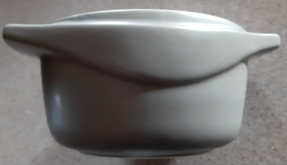 CALPHALON KITCHEN ESSENTIALS RAMEKINS GRAY & WHITE MINI CASSEROLE DISH 8oz