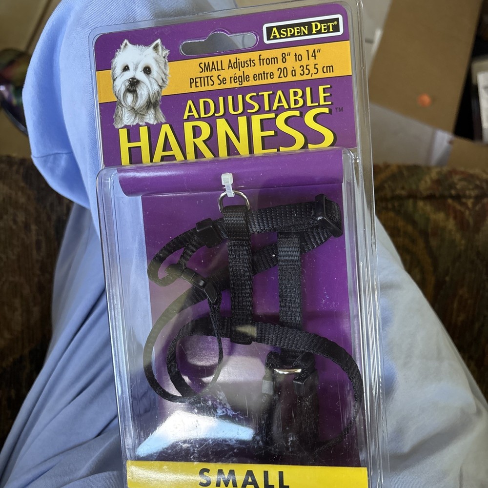 Aspen Pet Adjustable Harness Size Small Black