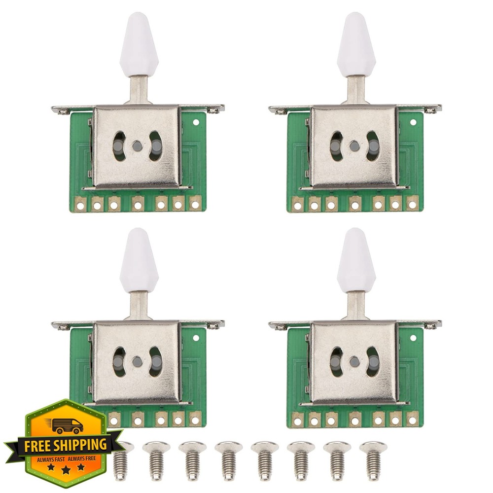 Yootones 5 Way Guitar Switch Selector Toggle White Strat Tele