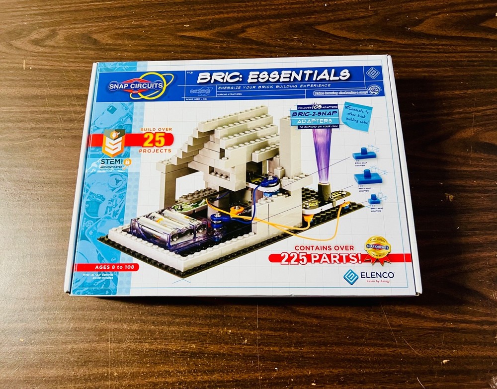 Snap Circuits BRIC: Essentials Brick & Electronics Exploration Kit 225 pcs NEW