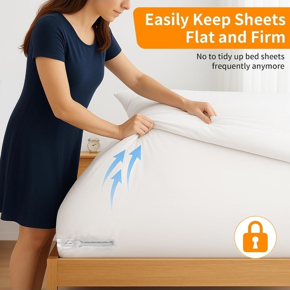 breakdark Bed Sheet Holders for Corners, Adjustable Lock Sheet Holders,...