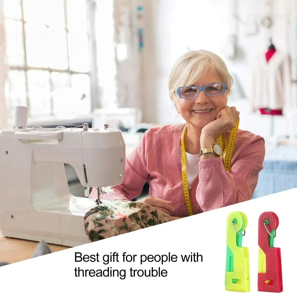 2X AUTOMATIC NEEDLE THREADER THREAD DEVICE EASY STITCH THREAD TOOL SEWING