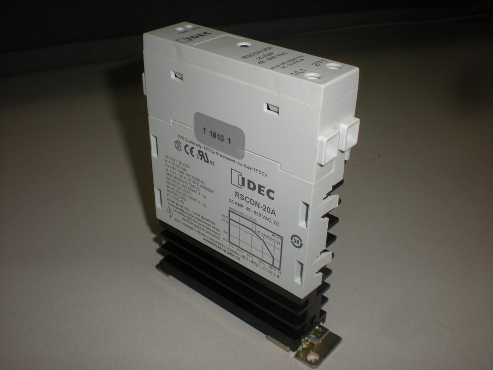 Idec RSCDN-20A Solid State Relay - 3-32VDC Coil - 20A - 48-600 VAC - Tests OK