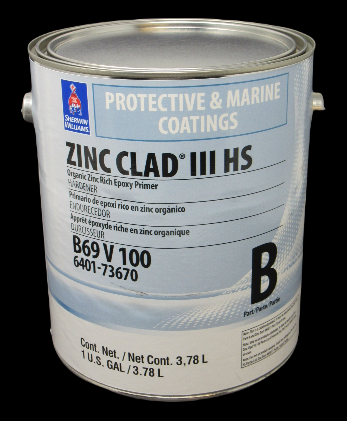NEW Sherwin-Williams Zinc Clad III HS Epoxy Primer Coating PART A + B for STEEL