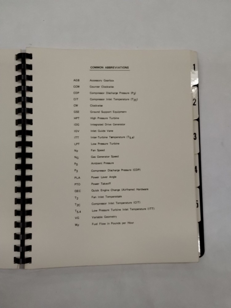 General Electric Model TF34-100 Training Guide March 1979-Original