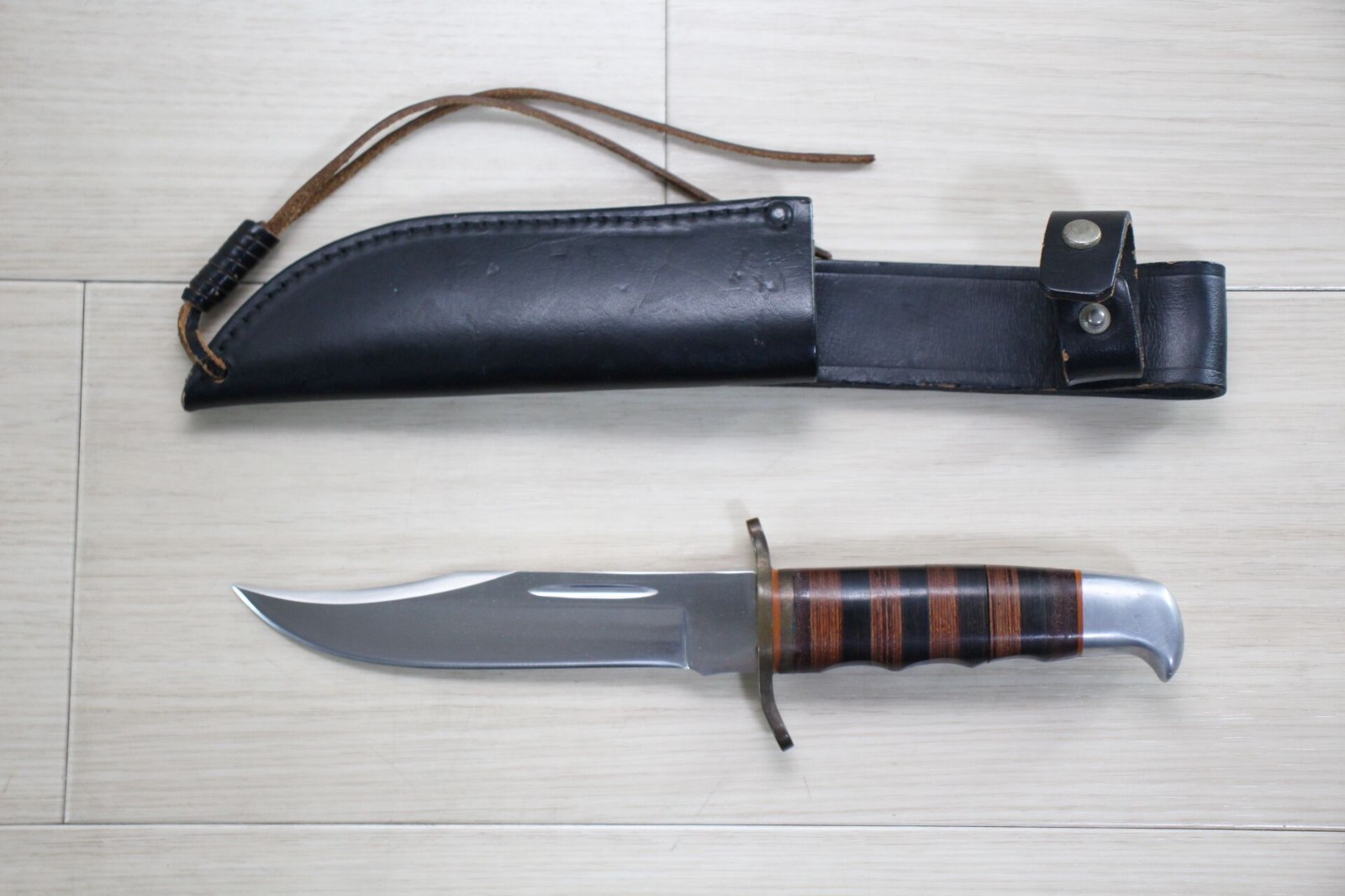 Vintage Hattori 1700A Hunter Knife Northman KT-117 Seki Japan 6”  w/Sheath   I95