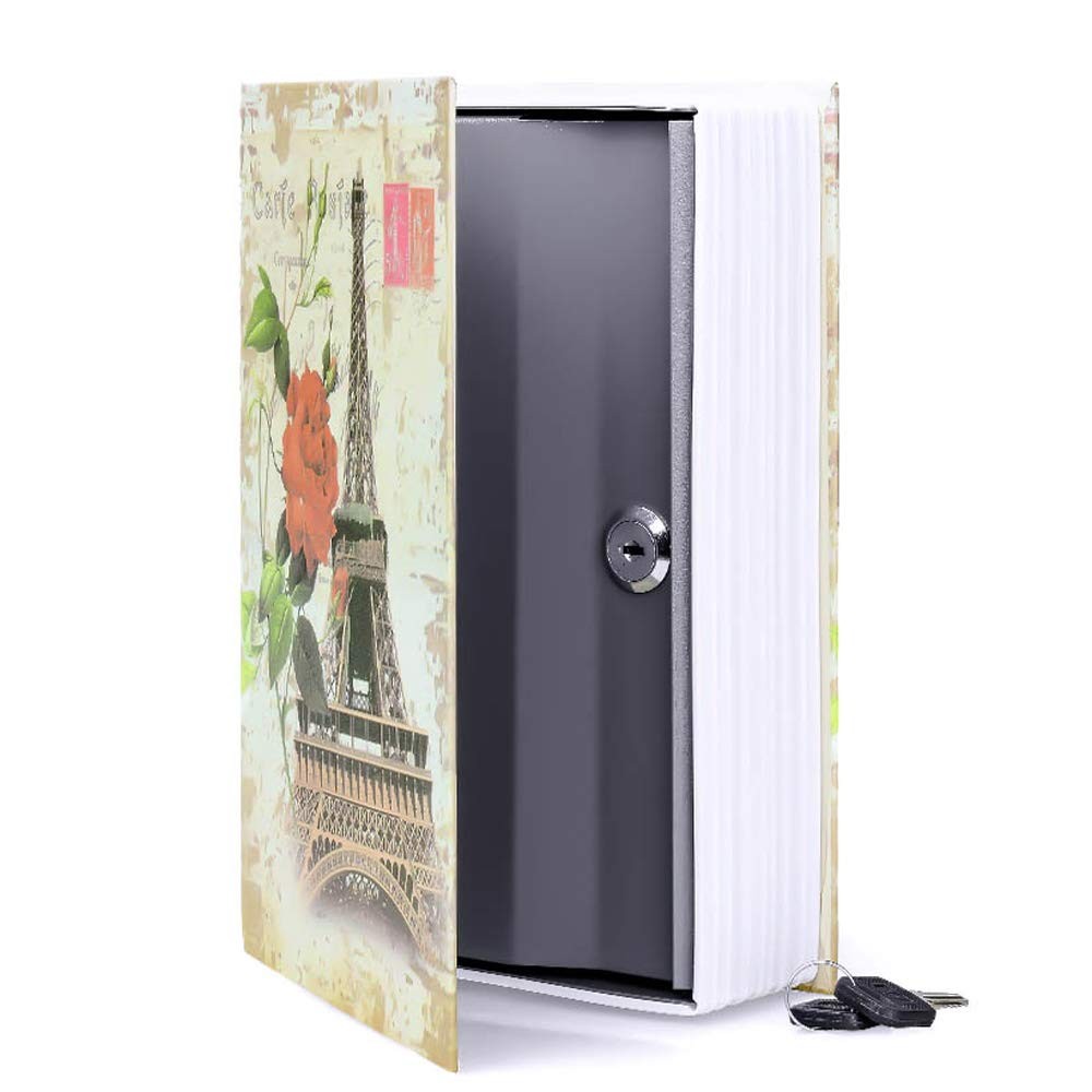 Hidden Book Safe Lockable Dictionary Style Secret Storage Box with Key