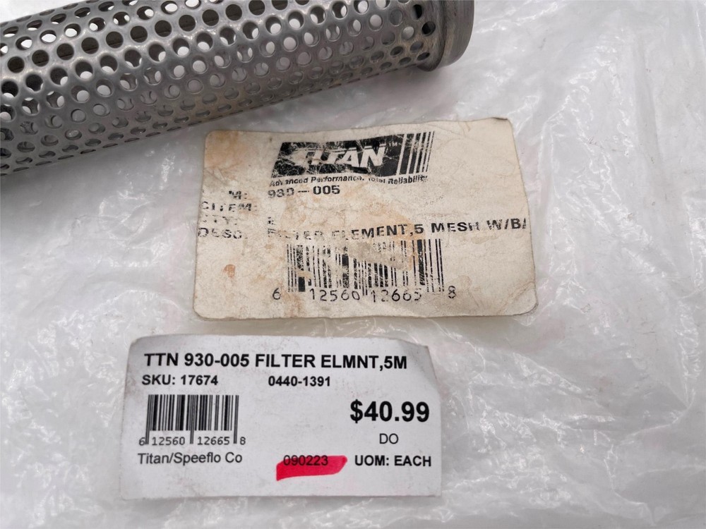New, Titan 930-005 Filter Element, 5M