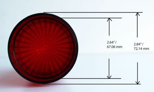 Pair (2) Red Tail Light Replacement Lens For 1959 Cadillac