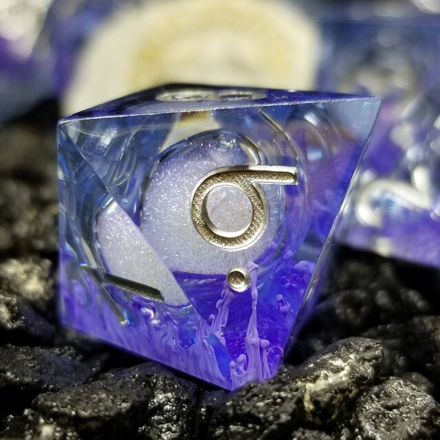 Sage's Mystic Souls Liquid Core Sharp Edge Resin Dice Set